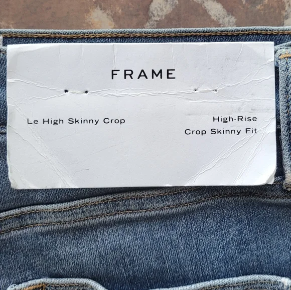 FRAME denim Le High Rise Skinny Crop Jeans 31 Amal NEW imperfect - Picture 5 of 11